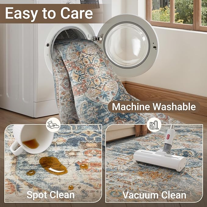 befbee 5x7 Area Rugs for Living Room, Stain Resistant Washable Rug, Non-Slip - Image 5