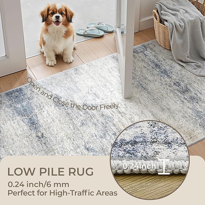 3x6 Runner Rug Non Slip, Thin Entryway Washable Rug - Image 6