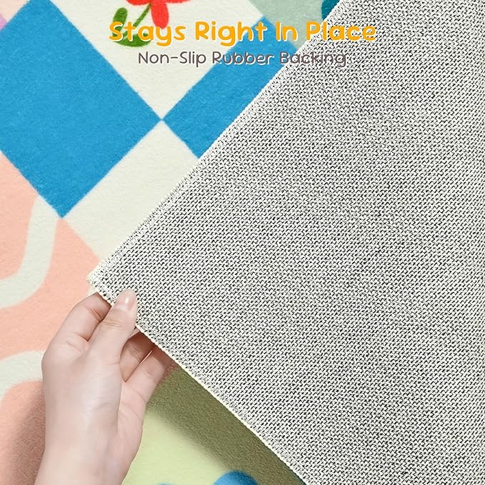 2×3 Small Pink Area Rug for Bedroom, Washable Entryway Rug Non Slip, Soft Low - Image 7