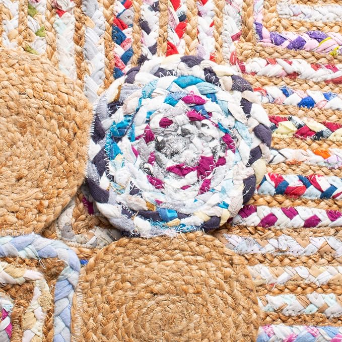 SAFAVIEH Cape Cod Collection 2' x 3' Beige / Multi CAP201B Handmade Boho - Image 7