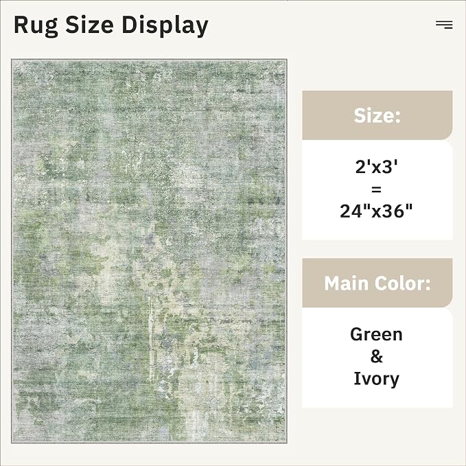 Soalmost 2x3 Abstract Washable Rugs - Image 5