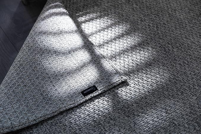 CAMILSON Easy Jute Rug 2x3, Indoor Outdoor Gray Color Farmhouse Area Rugs - Image 5