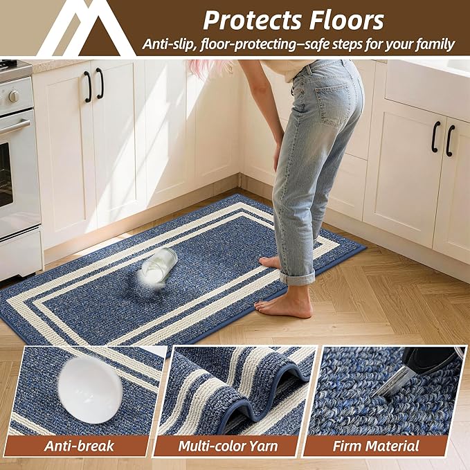 COSY HOMEER Kitchen Rugs Non-Slip 24x35/24x60 Inch Thick Polypropylene Standing - Image 5