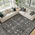 Dark Grey Dining Room Rugs for Under Table by WelcometoBabovid