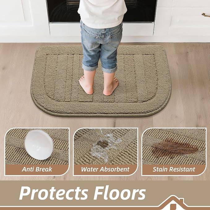 BEQHAUSE 24x40 Inch Kitchen Rug Mat Durable Kitchen Rugs Non-Slip Washable - Image 4