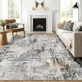 8x10 Area Rugs Living Room: Washable Large Abstract Soft Stain Resistant Indoor by LOONGRUG