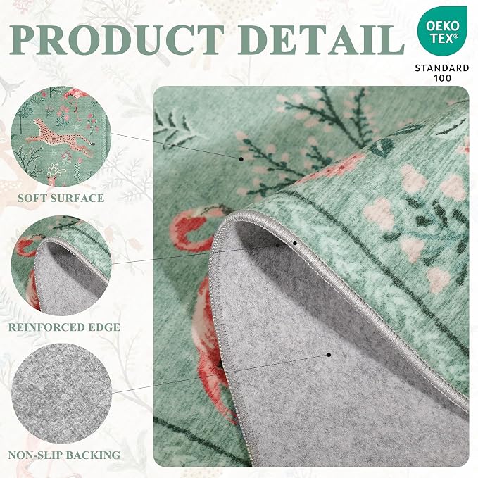 DUKINO 2x6 Rug for Hallway, Washable Kitchen Runner Rug - Image 5