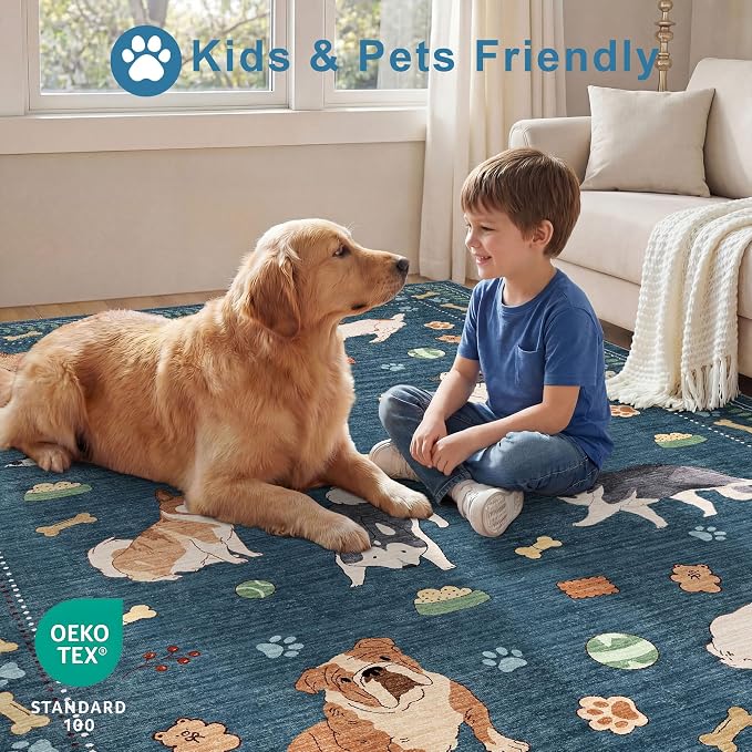 DUKINO 4x6 Area Rug, Non Slip Washable Rug - Image 4