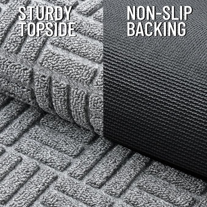 OLANLY Front Door Mat Outside Entrance 47x32, Heavy Duty Sturdy Natural Rubber - Image 3