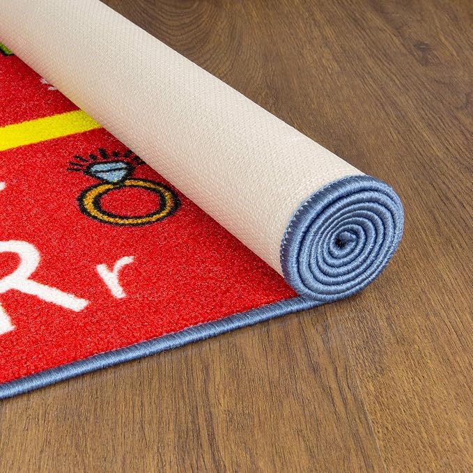 KC Cubs 5x7 ABC Alphabet, Numbers & Shapes Rug – Educational Non-Slip Play Mat - Image 13