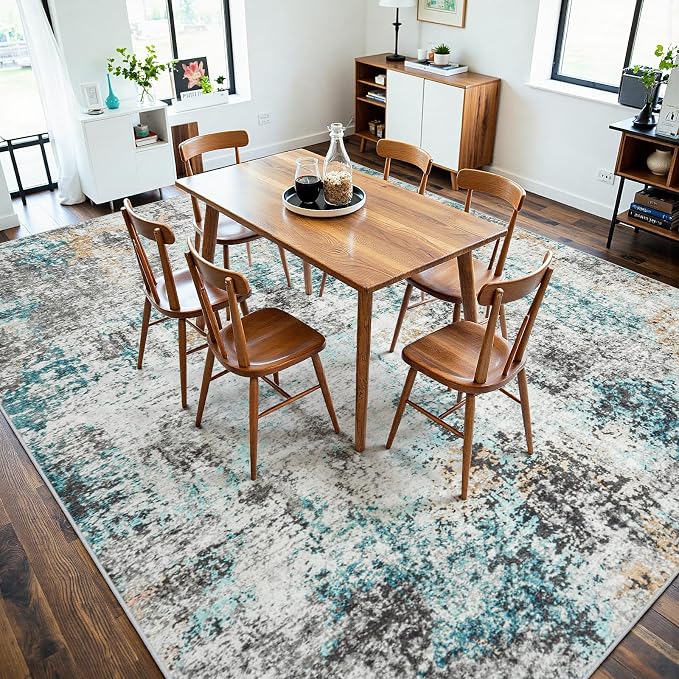 Area Rugs 10x14 Living Room: Large Soft Washable Rug Modern Abstract Anti-Skid - Image 6