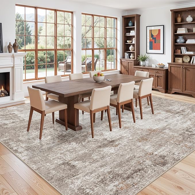 12x12ft Square Living Room Rug – Non-Slip Washable Extra Large Floor Carpet - Image 3