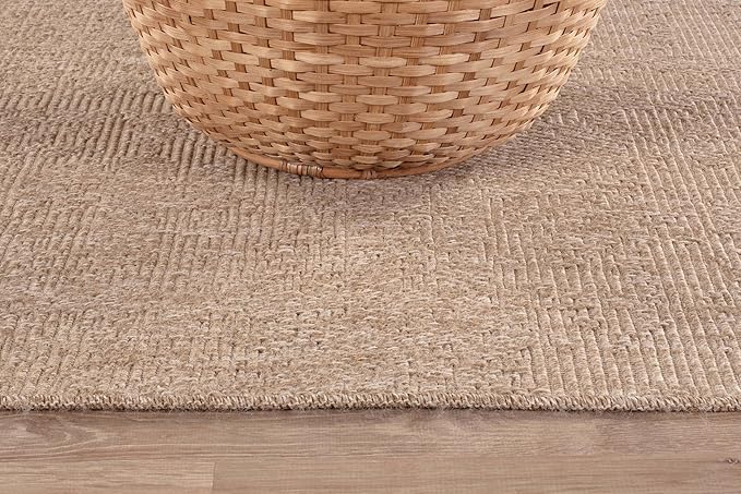 CAMILSON Easy Jute Rug 5x7, Indoor Outdoor Natural Color Fiber Area Rugs - Image 8