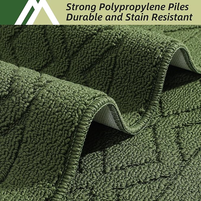 COSY HOMEER 48x20 Inch/30X20 Inch Kitchen Rug Mats Made of 100% Polypropylene 2 - Image 2