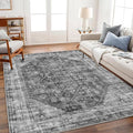 CHAMPLANT Area Rug 5'x7' Washable Rug Vintage Traditional Floor Cover Thin by CHAMPLANT