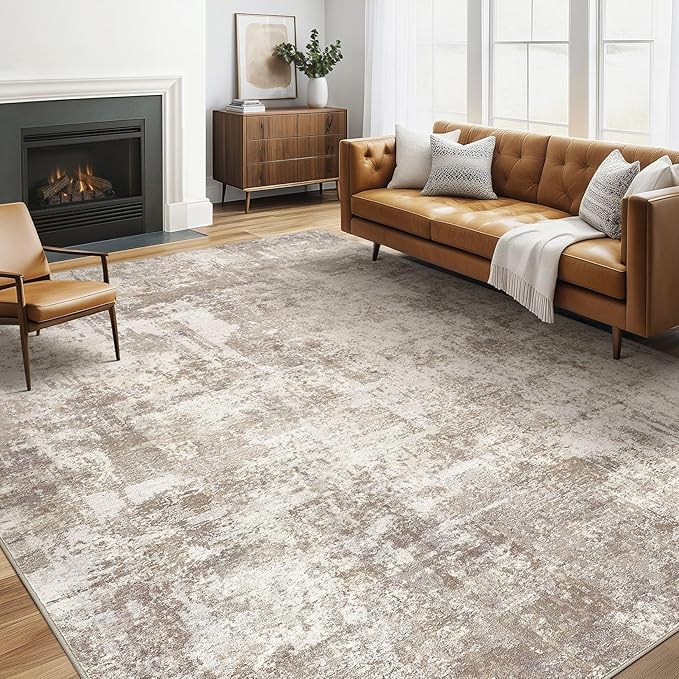 LOONGRUG 5x7 Area Rugs Living Room: Washable Large Abstract Soft Rug Stain by LOONGRUG