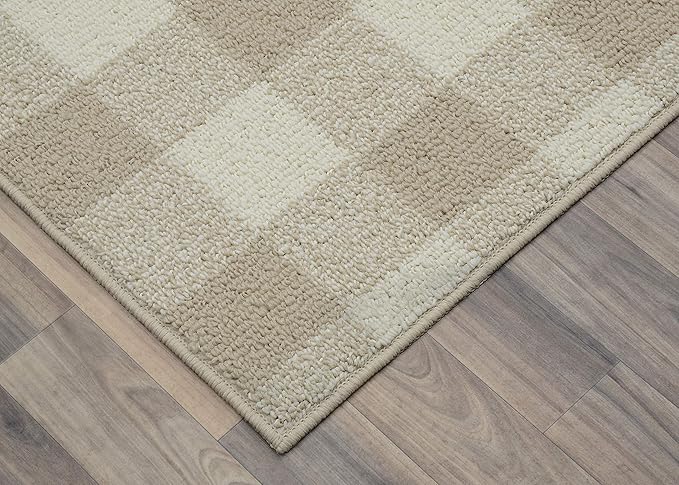 Garland Rug Country Living – Checkered Buffalo Plaid Design, Non-Slip Rubberback - Image 4