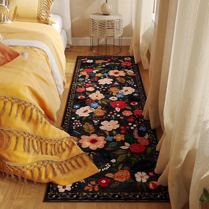 Rugcomf Runner Rug for Hallways Kitchen Rug Non Slip 2'6''x8' Washable Runner - Image 3