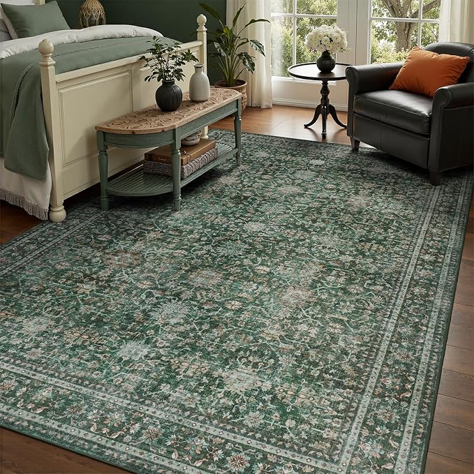 DCX Green 6x9 Rug, Kid & Pet Friendly - Image 2