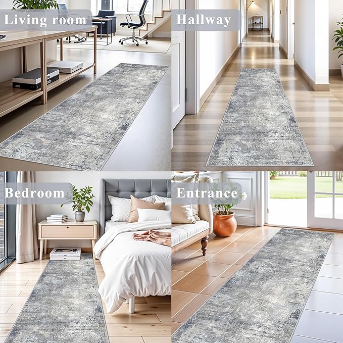 2x7 ft Hallway Runner Rug – Washable Non-Skid Soft Carpet - Image 3