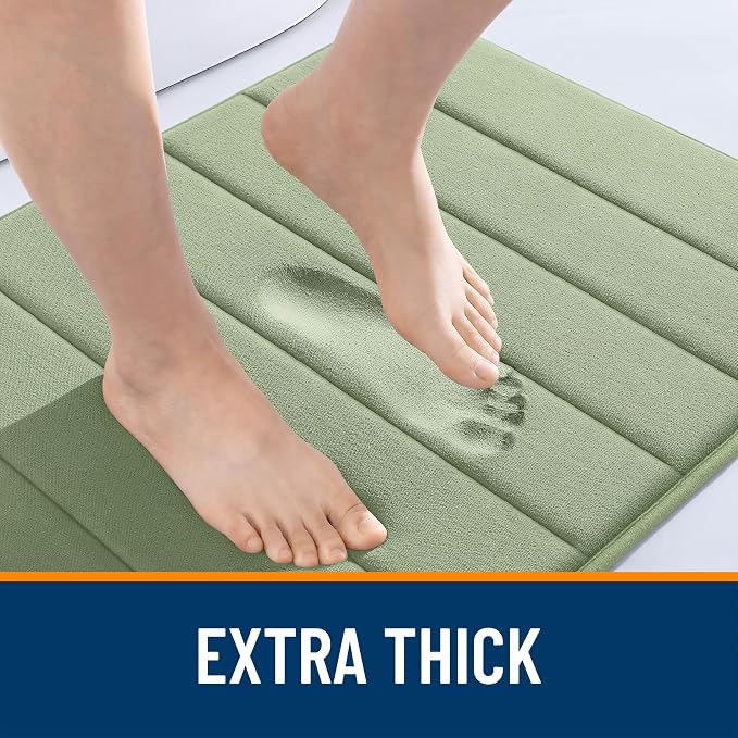 OLANLY Memory Foam Bath Mat 44x32, Super Soft Absorbent Bathroom Rugs, Quick Dry - Image 6