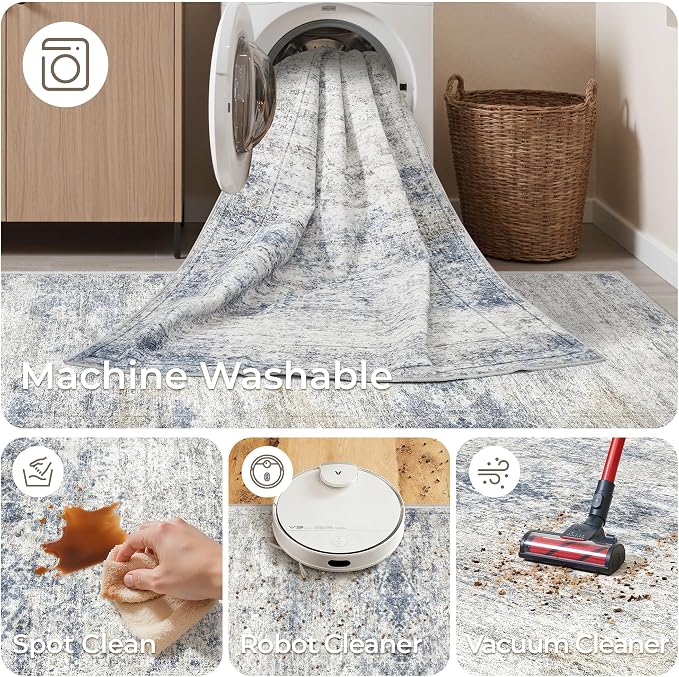 5x7 Area Rugs, Ultra-Thin Washable Rugs - Image 8