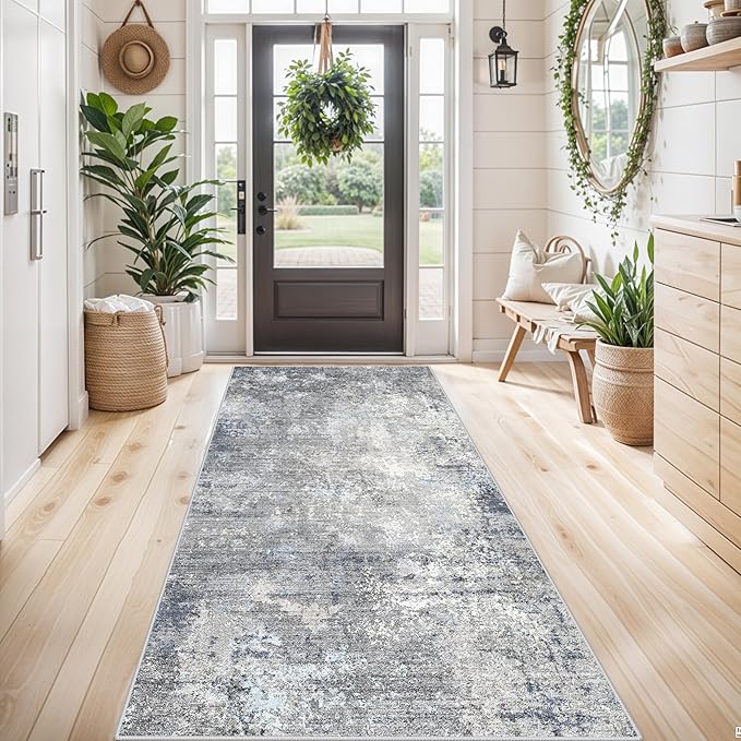 4x8 Rug Runner Non-Slip Washable – Large Indoor Door Mat by BYYVOORugsforYourHome