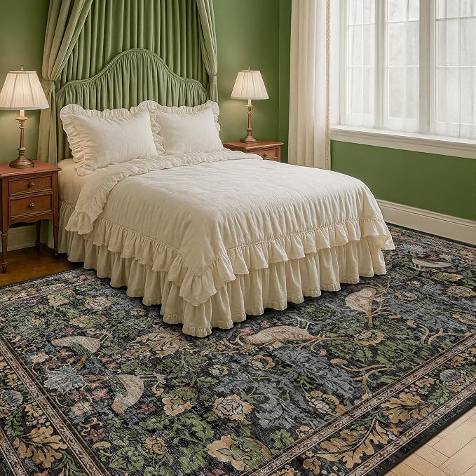 Vintage Green Rug for Extra Large Bedroom - Image 8