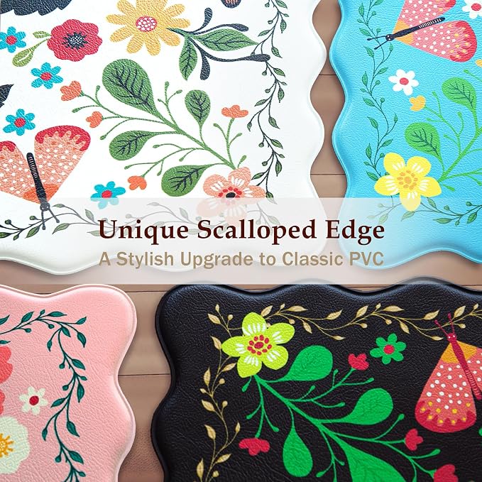 Arenarug Scalloped Black Kitchen Mats - Image 3