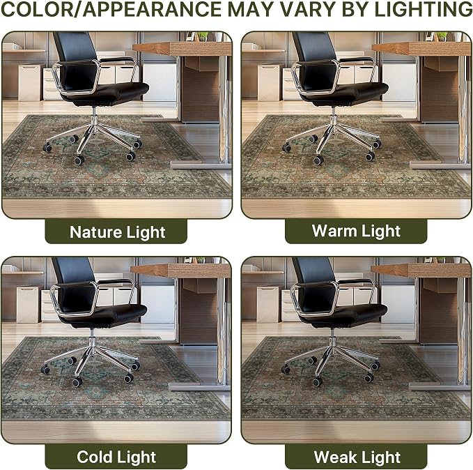 48"x60" Office Chair Mat for Hardwood Tile Floor, Under Desk Carpet Protector - Image 6