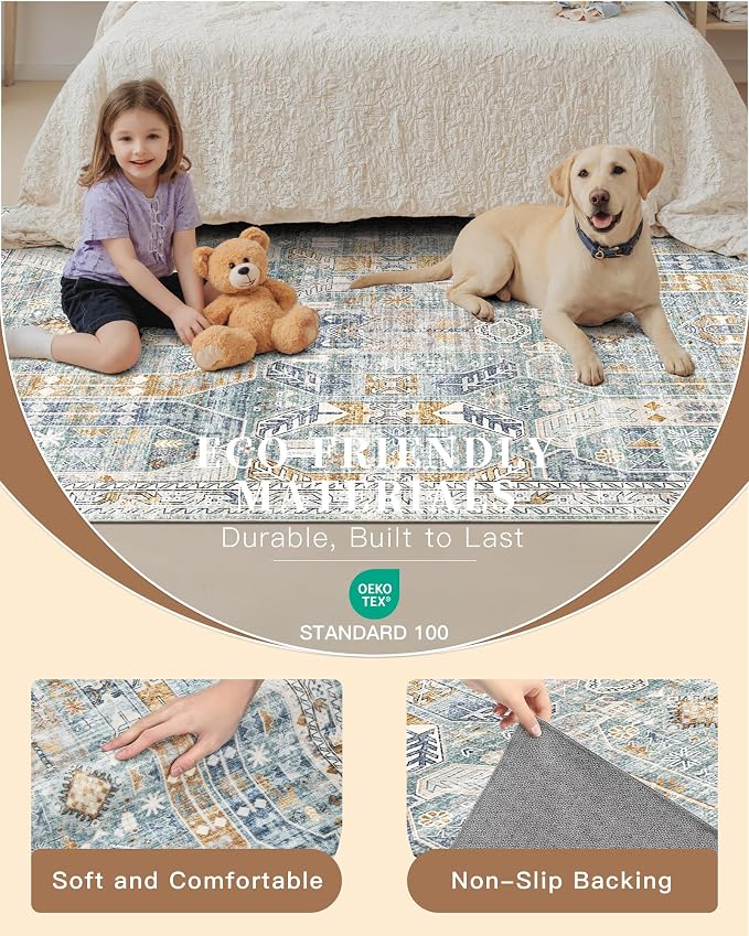 Madane Hallway Runner Rug 2x12, Extra Long Washable Runner Rugs - Image 9