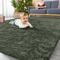 OLANLY Area Rugs for Living Room Bedroom, Machine Washable 4x5.9 ft Soft Fluffy by OLANLY