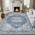 4x6 Area Rugs for Living Room: Washable Rug Soft Vintage Boho Medallion Carpet by EXPEDIX
