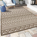 Outdoor Rug Carpet 8x10 ft, Flatweave Textured Outdoor Patio Rug Non Slip by MontVoo