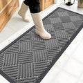 OLANLY Front Door Mat Outside Entrance 47x17, Heavy Duty Sturdy Natural Rubber by OLANLY