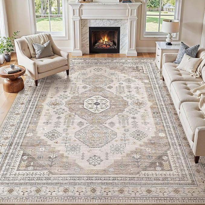 10x14 Washable Area Rug, Large Rugs by JessibouAreaRug