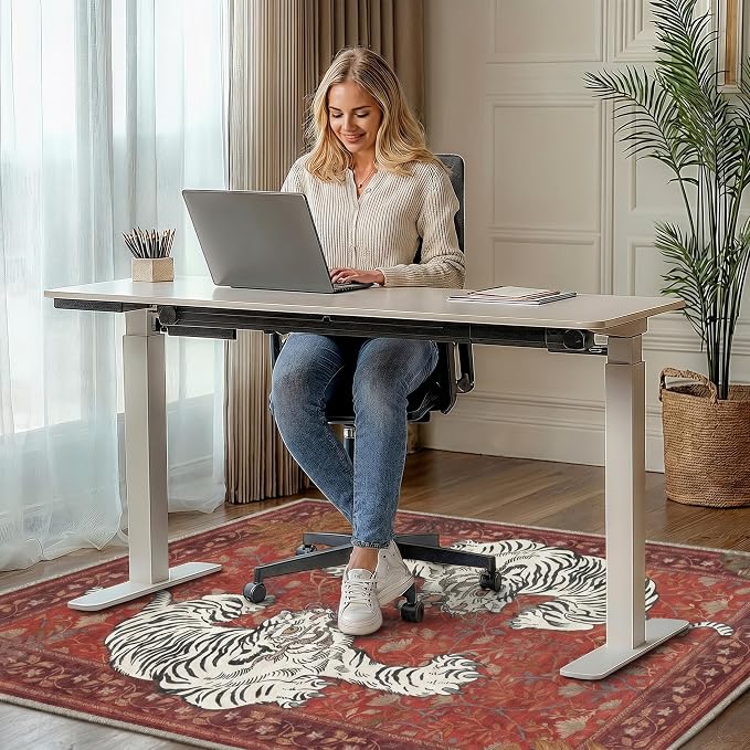 48"x72" Office Chair Mat for Hardwood Tile Floor, Under Desk Carpet Protector - Image 2