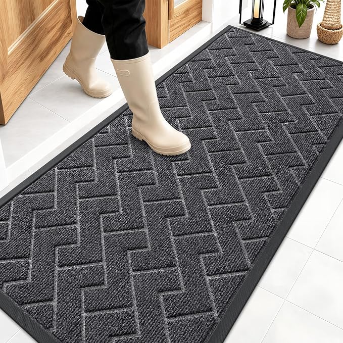 OLANLY Front Door Mat Indoor Outdoor Entrance, Waterproof All-Season, by OLANLY