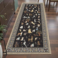 Black Dog Rug Runner for Hallways Kitchen Rug 2x6, Non Slip Washable Rugs by WelcometoBabovid