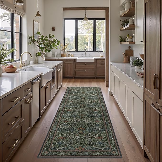 GENIMO Washable Floral Runner Rug 2’6” x 7’, Non-Slip Long Hallway Carpet - Image 5