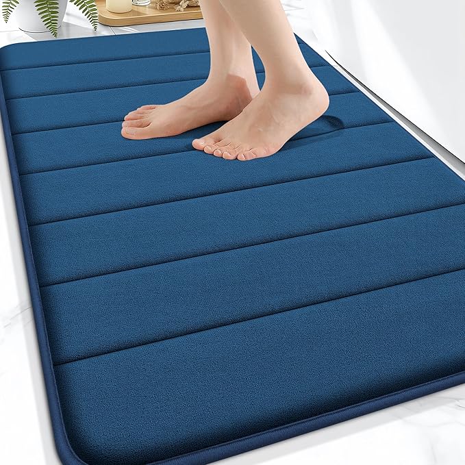 OLANLY Memory Foam Bath Mat 34x21, Super Soft Absorbent Bathroom Rugs, Quick Dry by OLANLY
