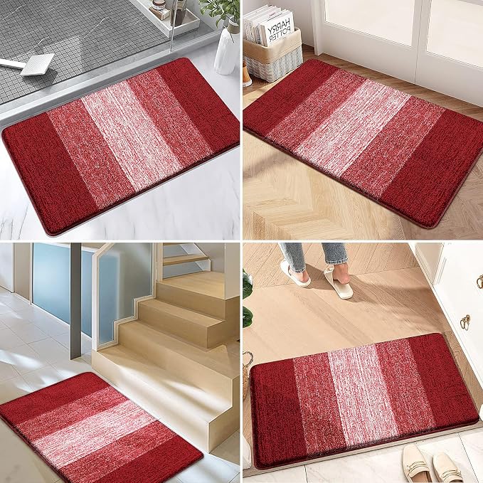 Kitinjoy Indoor Outdoor Door Mat, 54x32 Non-Slip Absorbent Dirt Trapper - Image 6