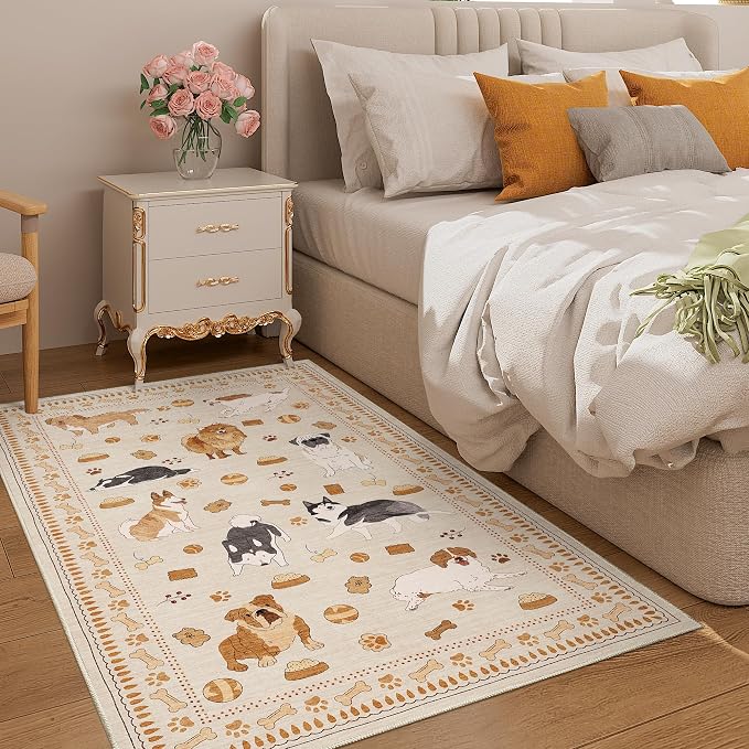 DUKINO 3x5 Area Rug, Lightweight Washable Entryway Rug - Image 2