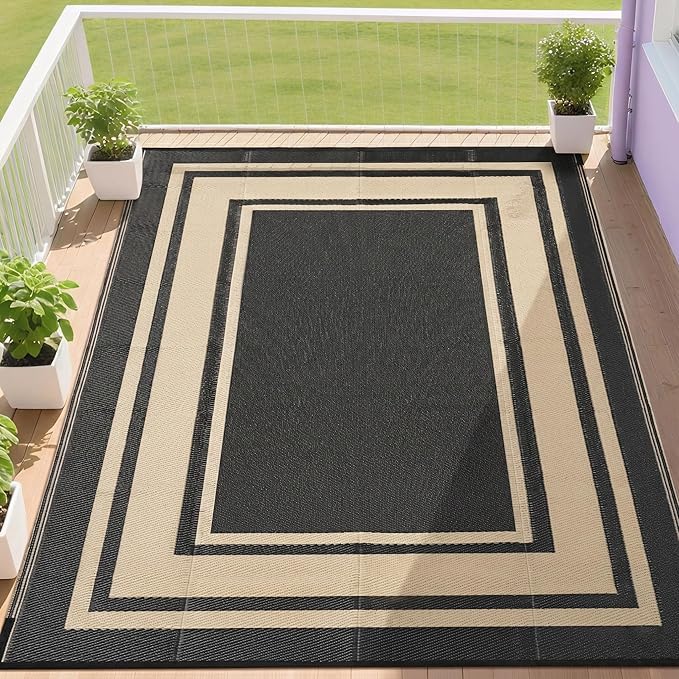 RURALITY Outdoor Rugs 8x10 Waterproof by RURALITY