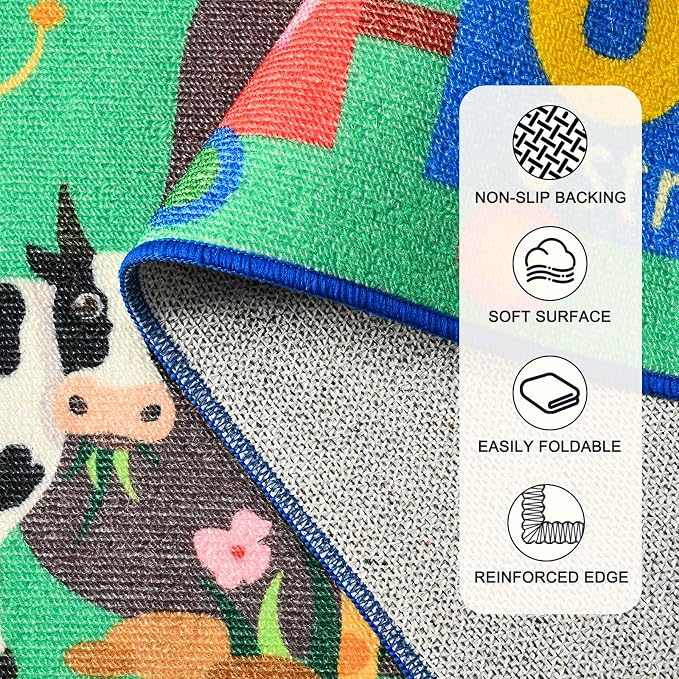 Kids Rug for Playroom, 5x7 ABC Educational Carpet for Classroom, Fun Alphabet - Image 4
