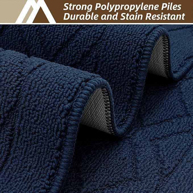 COSY HOMEER 48x20Inch/30X20Inch Kitchen Rugs Sets Non-Slip Washable Kitchen Mats - Image 2