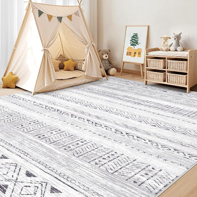 cotiled 9x12 Area Rugs Living Room Rug: Washable Boho Rugs - Image 4
