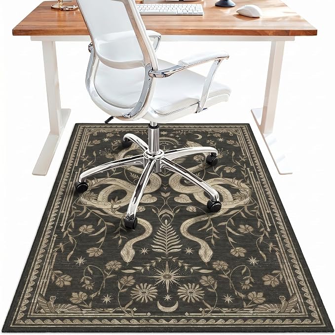 48"x72" Office Chair Mat for Hardwood Tile Floor, Under Desk Carpet Protector by BESBLEE