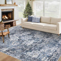 Area Rug 6x9 Washable Rug, Vintage Boho Medallion Rugs Non-Slip Soft Low Pile by VECARF