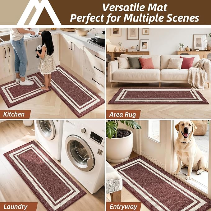 COSY HOMEER Kitchen Rugs Non-Slip 24x35/24x60 Inch Thick Polypropylene Standing - Image 6